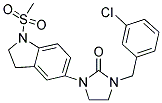 1-(3-CHLOROBENZYL)-3-[1-(METHYLSULFONYL)-2,3-DIHYDRO-1H-INDOL-5-YL]IMIDAZOLIDIN-2-ONE Struktur