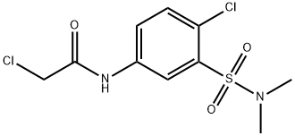 2-CHLORO-N-(4-CHLORO-3-DIMETHYLSULFAMOYL-PHENYL)-ACETAMIDE Struktur