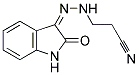 3-[(2Z)-2-(2-OXO-1,2-DIHYDRO-3H-INDOL-3-YLIDENE)HYDRAZINO]PROPANENITRILE Struktur