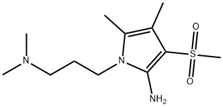 1-[3-(DIMETHYLAMINO)PROPYL]-4,5-DIMETHYL-3-(METHYLSULFONYL)-1H-PYRROL-2-AMINE Struktur