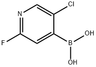 (5-CHLORO-2-FLUOROPYRIDIN-4-YL)BORONIC ACID Struktur