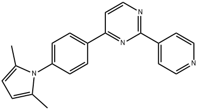 4-[4-(2,5-DIMETHYL-1H-PYRROL-1-YL)PHENYL]-2-(4-PYRIDINYL)PYRIMIDINE Struktur