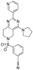 3-(2-PYRIDIN-3-YL-4-PYRROLIDIN-1-YL-7,8-DIHYDRO-5H-PYRIDO[4,3-D]PYRIMIDINE-6-SULFONYL)-BENZONITRILE Struktur