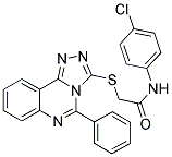 N-(4-CHLOROPHENYL)-2-[(5-PHENYL[1,2,4]TRIAZOLO[4,3-C]QUINAZOLIN-3-YL)THIO]ACETAMIDE Struktur