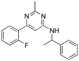 6-(2-FLUOROPHENYL)-2-METHYL-N-(1-PHENYLETHYL)PYRIMIDIN-4-AMINE Struktur