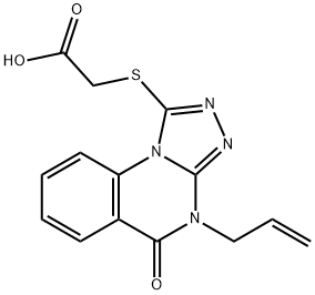 [(4-ALLYL-5-OXO-4,5-DIHYDRO[1,2,4]TRIAZOLO[4,3-A]QUINAZOLIN-1-YL)THIO]ACETIC ACID Struktur