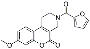 3-(2-FUROYL)-8-METHOXY-1,2,3,4-TETRAHYDRO-5H-CHROMENO[3,4-C]PYRIDIN-5-ONE Struktur