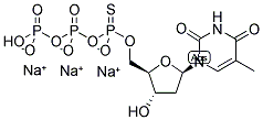 2'-DEOXY-THYMIDINE-5'-(ALPHA-THIO)-TRIPHOSPHATE SODIUM SALT Struktur