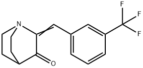 2-((Z)-[3-(TRIFLUOROMETHYL)PHENYL]METHYLIDENE)-3-QUINUCLIDINONE Struktur