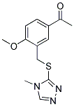 1-(4-METHOXY-3-[[(4-METHYL-4H-1,2,4-TRIAZOL-3-YL)THIO]METHYL]PHENYL)ETHANONE Struktur