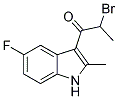 2-BROMO-1-(5-FLUORO-2-METHYL-1H-INDOL-3-YL)-PROPAN-1-ONE Struktur