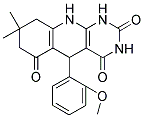 5-(2-METHOXYPHENYL)-8,8-DIMETHYL-5,8,9,10-TETRAHYDROPYRIMIDO[4,5-B]QUINOLINE-2,4,6(1H,3H,7H)-TRIONE Struktur