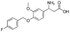 3-AMINO-3-(4-[(4-FLUOROBENZYL)OXY]-3-METHOXYPHENYL)PROPANOIC ACID Struktur