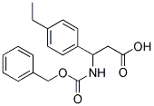 3-BENZYLOXYCARBONYLAMINO-3-(4-ETHYL-PHENYL)-PROPIONIC ACID Struktur