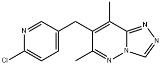 7-[(6-CHLORO-3-PYRIDINYL)METHYL]-6,8-DIMETHYL[1,2,4]TRIAZOLO[4,3-B]PYRIDAZINE Struktur