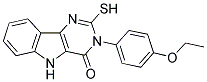 3-(4-ETHOXYPHENYL)-2-MERCAPTO-3,5-DIHYDRO-4H-PYRIMIDO[5,4-B]INDOL-4-ONE Struktur