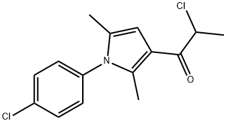 2-CHLORO-1-[1-(4-CHLOROPHENYL)-2,5-DIMETHYL-1H-PYRROL-3-YL]PROPAN-1-ONE Struktur