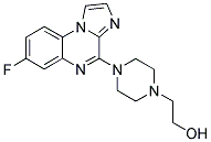 2-[4-(7-FLUOROIMIDAZO[1,2-A]QUINOXALIN-4-YL)PIPERAZIN-1-YL]ETHANOL Struktur