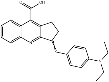 3-(4-DIETHYLAMINO-BENZYLIDENE)-2,3-DIHYDRO-1H-CYCLOPENTA[B]QUINOLINE-9-CARBOXYLIC ACID Struktur