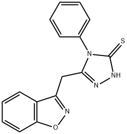 5-(1,2-BENZISOXAZOL-3-YLMETHYL)-4-PHENYL-4H-1,2,4-TRIAZOLE-3-THIOL Struktur