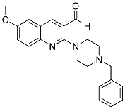 2-(4-BENZYL-PIPERAZIN-1-YL)-6-METHOXY-QUINOLINE-3-CARBALDEHYDE Struktur