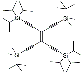 1,6-BIS-(TRIISOPROPYLSILYL)-3,4-BIS[2-(TERT-BUTYLDIMETHYLSILYL)ETHYNYL]-3-HEXEN-1,5-DIYNE Struktur