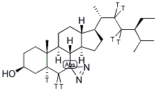 7-AZI-5ALPHA-STIGMASTAN-3BETA-OL, [5,6,22,23-3H] Struktur