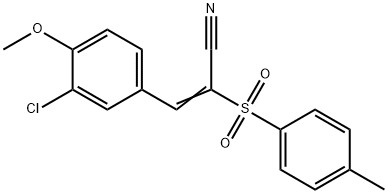 3-(3-CHLORO-4-METHOXYPHENYL)-2-[(4-METHYLPHENYL)SULFONYL]ACRYLONITRILE Struktur