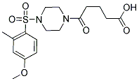 5-(4-[(4-METHOXY-2-METHYLPHENYL)SULFONYL]PIPERAZIN-1-YL)-5-OXOPENTANOIC ACID Struktur