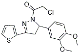 1-(CHLOROACETYL)-5-(3,4-DIMETHOXYPHENYL)-3-THIEN-2-YL-4,5-DIHYDRO-1H-PYRAZOLE Struktur