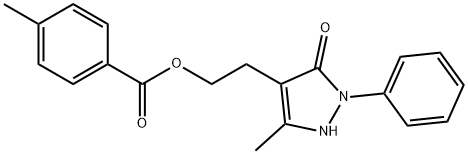 2-(5-METHYL-3-OXO-2-PHENYL-2,3-DIHYDRO-1H-PYRAZOL-4-YL)ETHYL 4-METHYLBENZENECARBOXYLATE Struktur