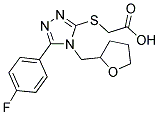 [[5-(4-FLUOROPHENYL)-4-(TETRAHYDROFURAN-2-YLMETHYL)-4H-1,2,4-TRIAZOL-3-YL]THIO]ACETIC ACID Struktur