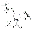 (2S,4R)-4-(TERT-BUTYL-DIMETHYL-SILANYLOXY)-2-METHANESULFONYLOXY-PYRROLIDINE-1-CARBOXYLIC ACID TERT-BUTYL ESTER Struktur