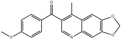 (4-METHOXYPHENYL)(8-METHYL[1,3]DIOXOLO[4,5-G]QUINOLIN-7-YL)METHANONE Struktur