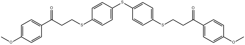 1-(4-METHOXYPHENYL)-3-((4-[(4-([3-(4-METHOXYPHENYL)-3-OXOPROPYL]SULFANYL)PHENYL)SULFANYL]PHENYL)SULFANYL)-1-PROPANONE Struktur