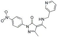 (4Z)-5-METHYL-2-(4-NITROPHENYL)-4-{1-[(PYRIDIN-3-YLMETHYL)AMINO]ETHYLIDENE}-2,4-DIHYDRO-3H-PYRAZOL-3-ONE Struktur