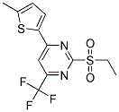 2-ETHANESULFONYL-4-(5-METHYL-THIOPHEN-2-YL)-6-TRIFLUOROMETHYL-PYRIMIDINE Struktur