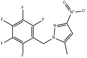 5-METHYL-3-NITRO-1-PENTAFLUOROPHENYLMETHYL-1H-PYRAZOLE Struktur