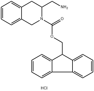 3-AMINOMETHYL-2-FMOC-1,2,3,4-TETRAHYDRO-ISOQUINOLINE HYDROCHLORIDE Struktur