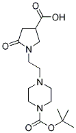 4-[2-(4-CARBOXY-2-OXO-PYRROLIDIN-1-YL)-ETHYL]-PIPERAZINE-1-CARBOXYLIC ACID TERT-BUTYL ESTER Struktur