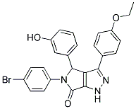 5-(4-BROMOPHENYL)-3-(4-ETHOXYPHENYL)-4-(3-HYDROXYPHENYL)-4,5-DIHYDROPYRROLO[3,4-C]PYRAZOL-6(1H)-ONE Struktur