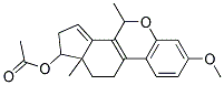 (1S)-7-METHOXY-4,11A-DIMETHYL-1,2,4,10,11,11A-HEXAHYDROINDENO[4,5-C]CHROMEN-1-YL ACETATE Struktur