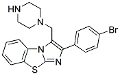 2-(4-BROMO-PHENYL)-3-PIPERAZIN-1-YLMETHYL-BENZO[D]IMIDAZO[2,1-B]THIAZOLE Struktur