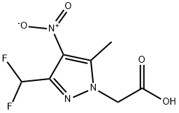 (3-DIFLUOROMETHYL-5-METHYL-4-NITRO-PYRAZOL-1-YL)-ACETIC ACID Struktur