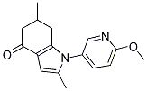 1-(6-METHOXY(3-PYRIDYL))-2,6-DIMETHYL-5,6,7-TRIHYDROINDOL-4-ONE Struktur