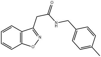 2-(1,2-BENZISOXAZOL-3-YL)-N-(4-METHYLBENZYL)ACETAMIDE Struktur