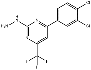 [4-(3,4-DICHLORO-PHENYL)-6-TRIFLUOROMETHYL-PYRIMIDIN-2-YL]-HYDRAZINE Struktur