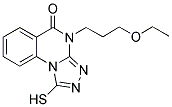 4-(3-ETHOXYPROPYL)-1-MERCAPTO[1,2,4]TRIAZOLO[4,3-A]QUINAZOLIN-5(4H)-ONE Struktur