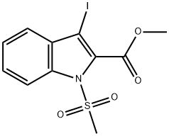 METHYL 3-IODO-1-(METHYLSULFONYL)-1H-INDOLE-2-CARBOXYLATE Struktur