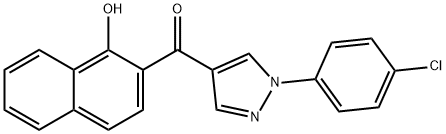 [1-(4-CHLOROPHENYL)-1H-PYRAZOL-4-YL](1-HYDROXY-2-NAPHTHYL)METHANONE Struktur